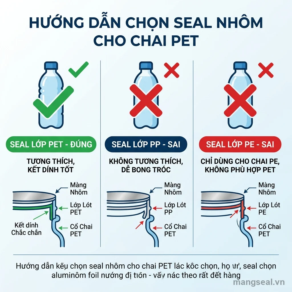 Hình minh họa: màng seal cho chai PET