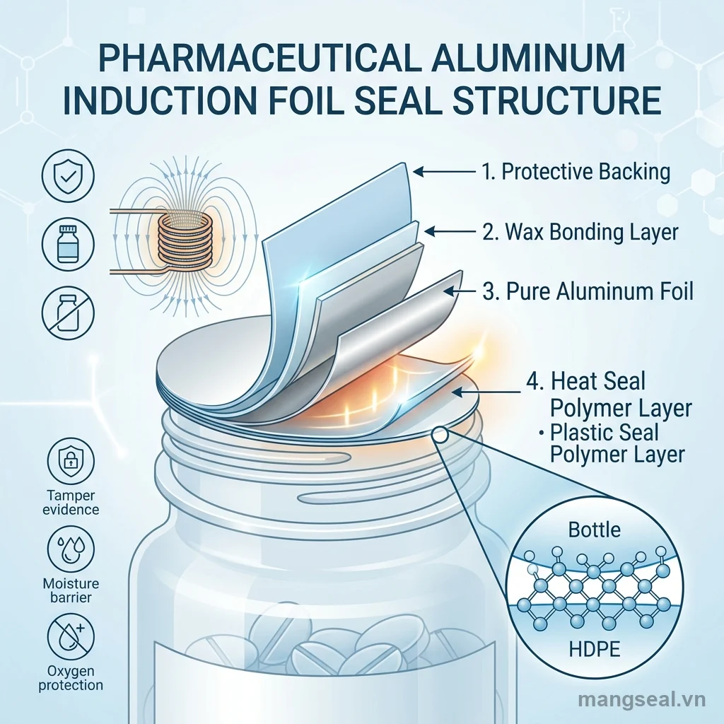Cấu tạo nhiều lớp của màng seal nhôm dược phẩm